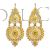 Galician traditional earrings golden silver filigree handmade