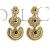 Boucles d'oreilles crapaud galicien costume régional filigrane argent doré et jais