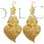 Pendientes corazón de Viana dourados