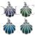 The Camino of Santiago scallop shells pendant colours