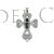 Cruz latina plata y azabache latin cross