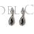Pendientes plata y azabache filigrana