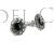 Boucles d'oreilles filigrane argent et jais