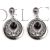 Silver and black jet handmade earrings traditional goldsworks