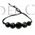 Pulsera bolas de azabache facetadas