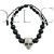 Pulsera bolas de azabache y calavera skull jet balls