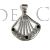 Coquille Saint-Jacques Pendentif jet noir et argent St James Way