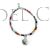 Pulsera concha de plata y piedras naturales multicolor