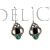 Pendientes turquesas plata y azabache