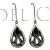 Pendientes plata y azabache filigrana