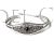 Pulsera brazalete plata y azabache Artesania de Galicia