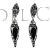 Pendientes plata azabache filigrana