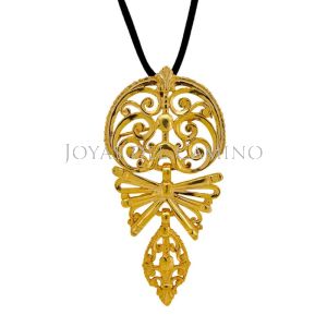 Colgante prata dourada traxe rexional galicia ourives compostela