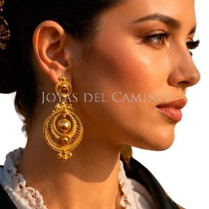 Pendientes de gallega o sapos dorados