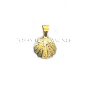 Scallop Shell Yellow Gold and White Gold Camino Santiago