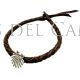 Leather bracelet scallop shell the way of Saint James camino
