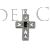 Cruz latina plata y azabache latin cross