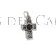 Colgante plata y azabache cruz latina filigrana