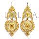 Galician traditional earrings golden silver filigree handmade