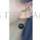 Pendientes balon futbol football earrings azabache jet