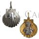 Golden silver venera shell Cross of Santiago