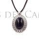 Colgante plata y azabache Artesania de Galicia