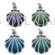 The Camino of Santiago scallop shells pendant colours