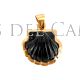 Colgante concha oro y azabache