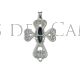 Cruz latina plata y azabache latin cross
