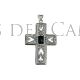 Cruz latina plata y azabache latin cross