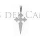 Kreuz Saint Jakobs Silber und Zirkone Anhänger