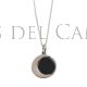 Colgante eclipse plata y azabache