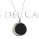 Colgante eclipse plata y azabache