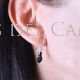 Pendientes figa plata y azabache