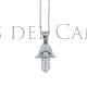 Colgante amuleto hamsa plata y circonitas