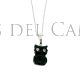 Colgante buho plata y azabache
