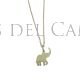 Colgante elefante buena suerte plata