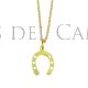 Colgante amuleto herradura plata dorada