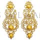 Pendientes brincos sapos traxe galega dourados
