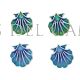 brincos de concha de vieira esmalte azul verde caminho de santiago