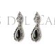 Pendientes plata y azabache filigrana