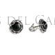 Pendientes plata y azabache filigrana