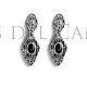 Pendientes plata y azabache filigrana artesania de Galicia acibeche