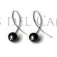 Pendientes plata y azabache jet black jais earrings