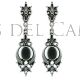 Pendientes Plata y Azabache Isabelinos hechos en Compostela