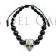 Pulsera bolas de azabache y calavera skull jet balls