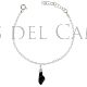 Pulsera de plata con figa higa mano puño azabache