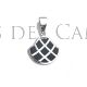 Scallop Shell pendant Silver 925 and Black Jet stone