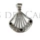 Coquille Saint-Jacques Pendentif jet noir et argent St James Way