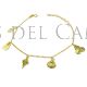 Pulsera simbolos jacobeos dorada
